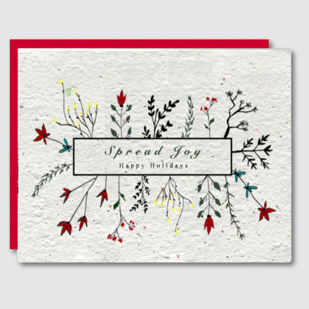 spread joy: eco-friendly seed paper plant-able card