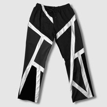 Load image into Gallery viewer, black + white stripes joggers
