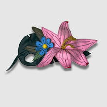 Load image into Gallery viewer, pink and blue floral brooch
