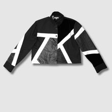 Load image into Gallery viewer, black + white stripes bomber
