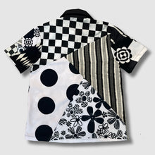 Load image into Gallery viewer, black and white &#39;all-over reroll&#39; shirt (xs)
