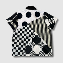 Load image into Gallery viewer, black and white &#39;all-over reroll&#39; shirt (xxl)
