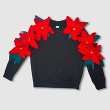 Load image into Gallery viewer, preloved - SIZE: M - red poinsettia &#39;groundbreaking&#39; sweatshirt
