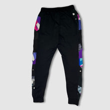 Load image into Gallery viewer, preloved - SIZE: S - black &#39;striped reroll&#39; joggers
