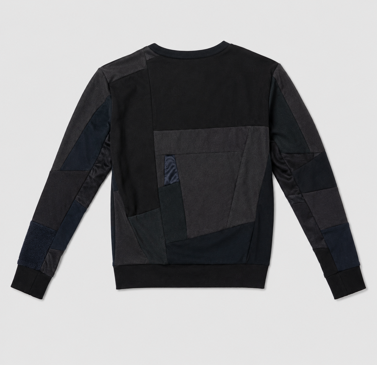 black 'all-over reroll' sweatshirt