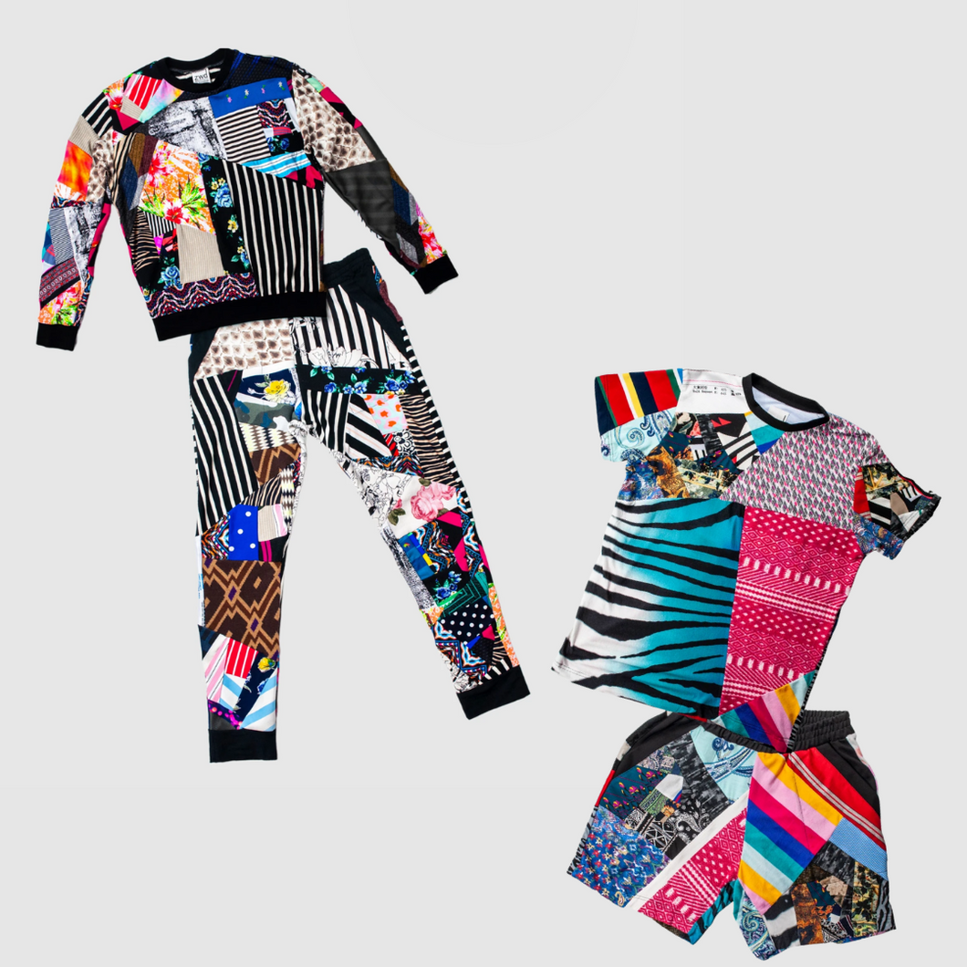 mixed print 'all-over reroll' MEGA bundle (sweatshirt + jogger + shorts + tee shirt)