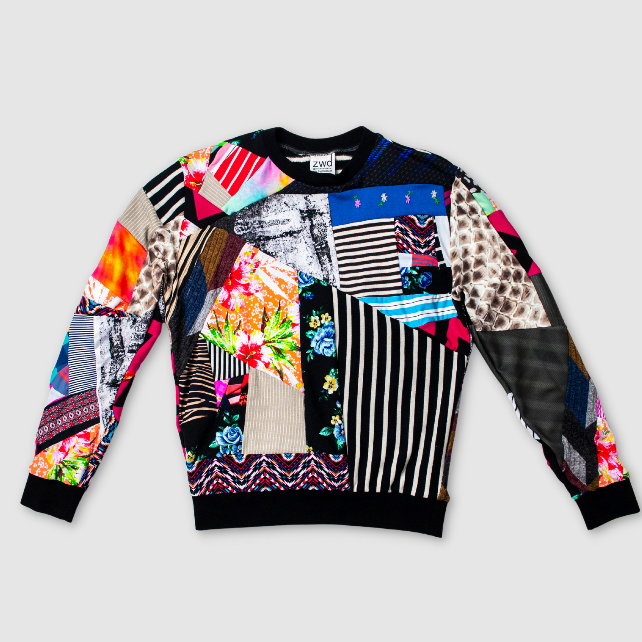 mixed print 'all-over reroll' sweatshirt – Zero Waste Daniel