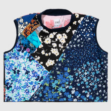 Load image into Gallery viewer, mixed floral &#39;all-over reroll&#39; cropped mock neck tank top
