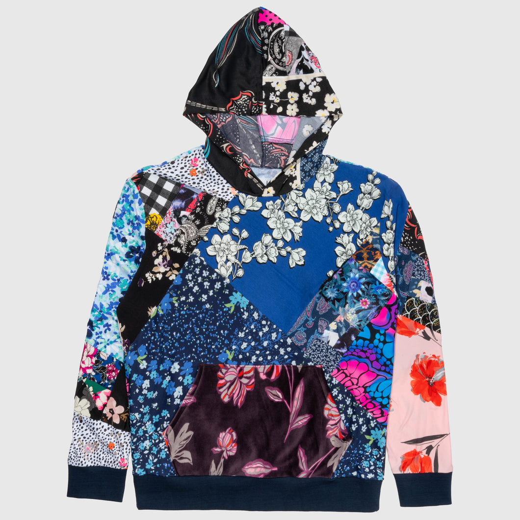 mixed floral 'all-over reroll' hoodie