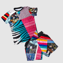 Load image into Gallery viewer, mixed print &#39;all-over reroll&#39; bundle (tee shirt + short)
