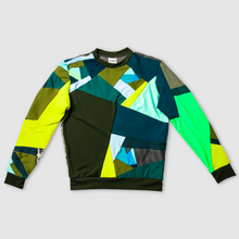Load image into Gallery viewer, green sweatshirt made by zero waste Daniel a sustainable fashion brand in ny

