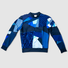 Load image into Gallery viewer, blue sweatshirt made by zero waste daniel a sustainable fashion brand in ny
