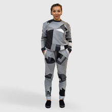 Load image into Gallery viewer, gray sweatsuit on model made by zero waste daniel a sustainable fashion brand in ny
