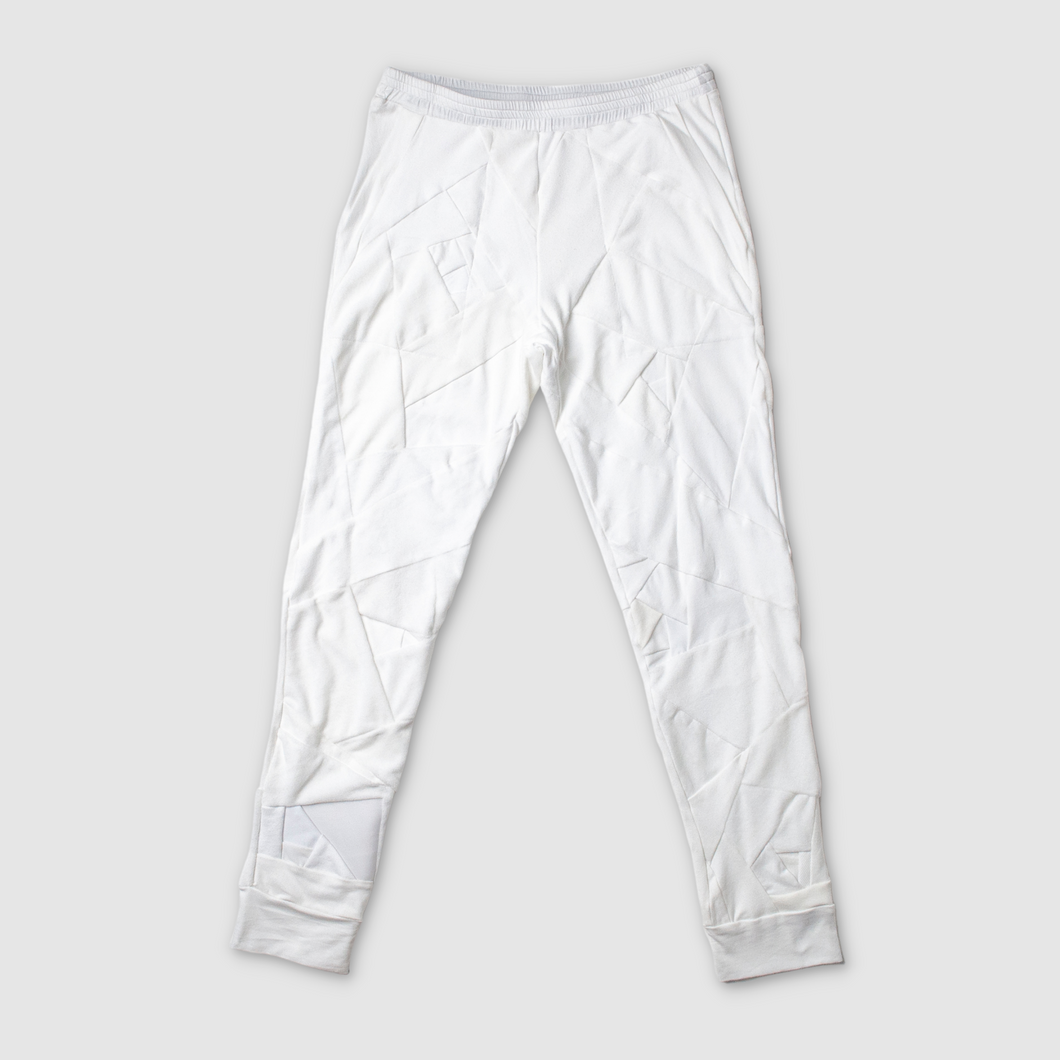 white jogger  made by zero waste daniel a sustainable fashion brand in ny