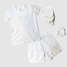 Load image into Gallery viewer, white summer set made by zero waste daniel a sustainable fashion brand in ny
