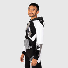 Load image into Gallery viewer, black + white &#39;all-over reroll&#39; hoodie
