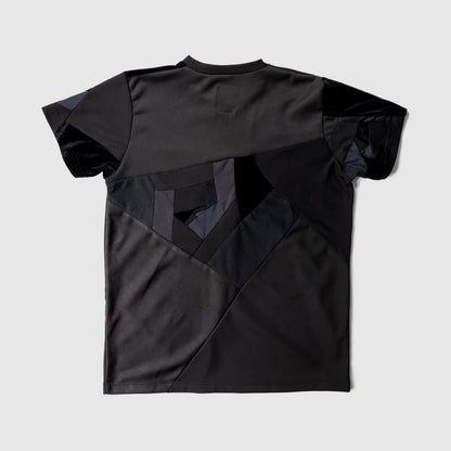 black 'all-over reroll' short sleeve tee shirt