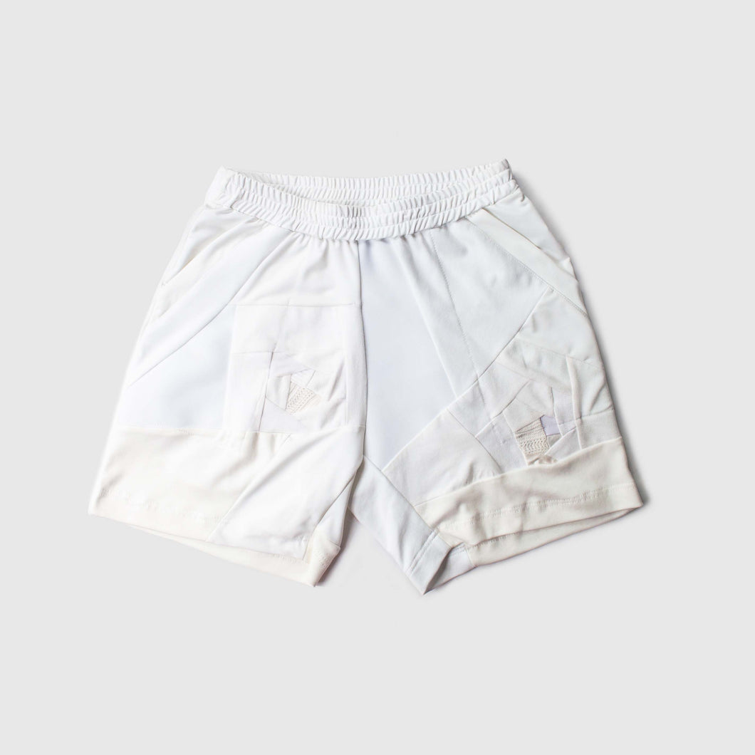 white short made by zero waste daniel a sustainable fashion brand in ny