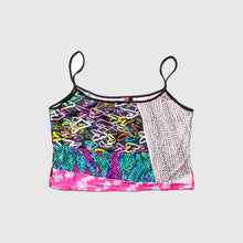 Load image into Gallery viewer, Mixed Print &#39;all-over reroll&#39; cropped tank top
