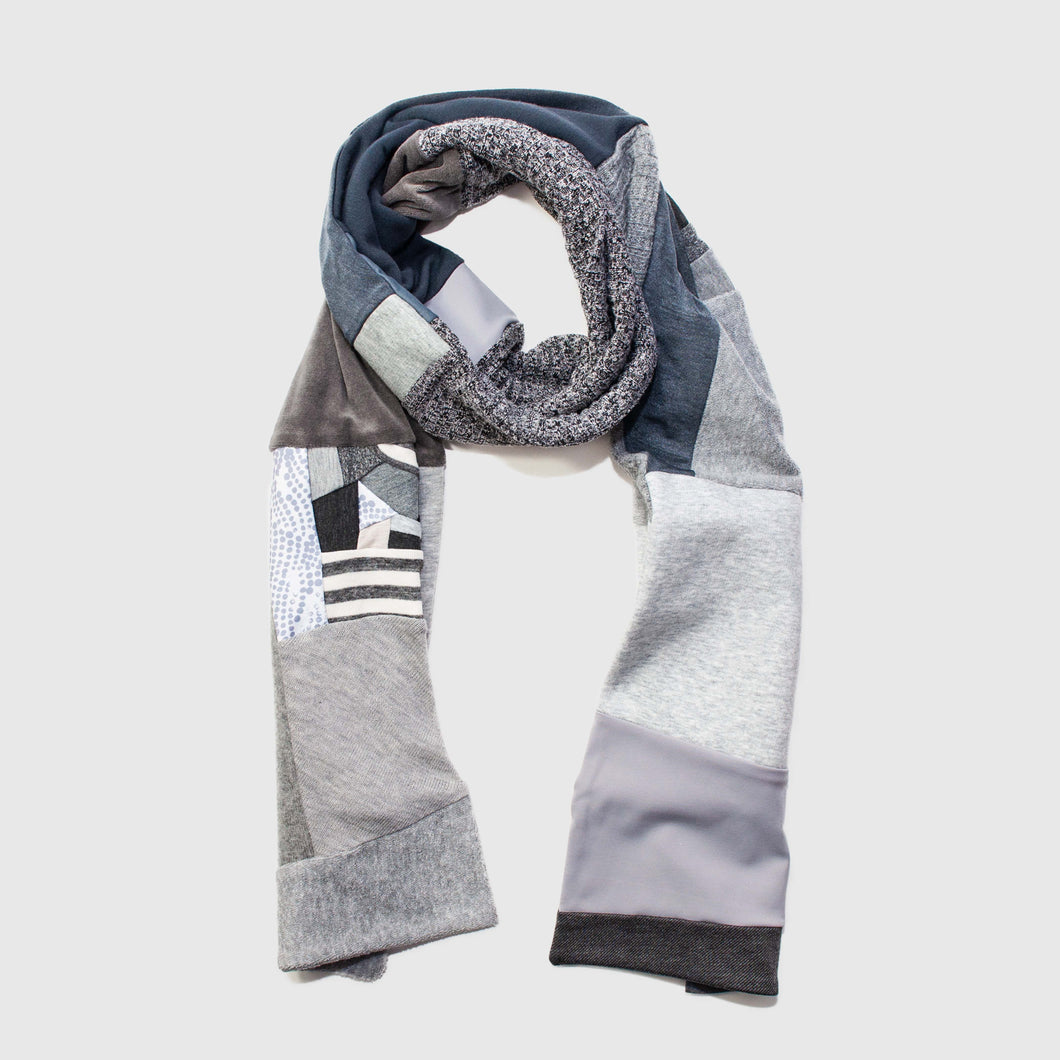 Gray 'all-over reroll' scarf