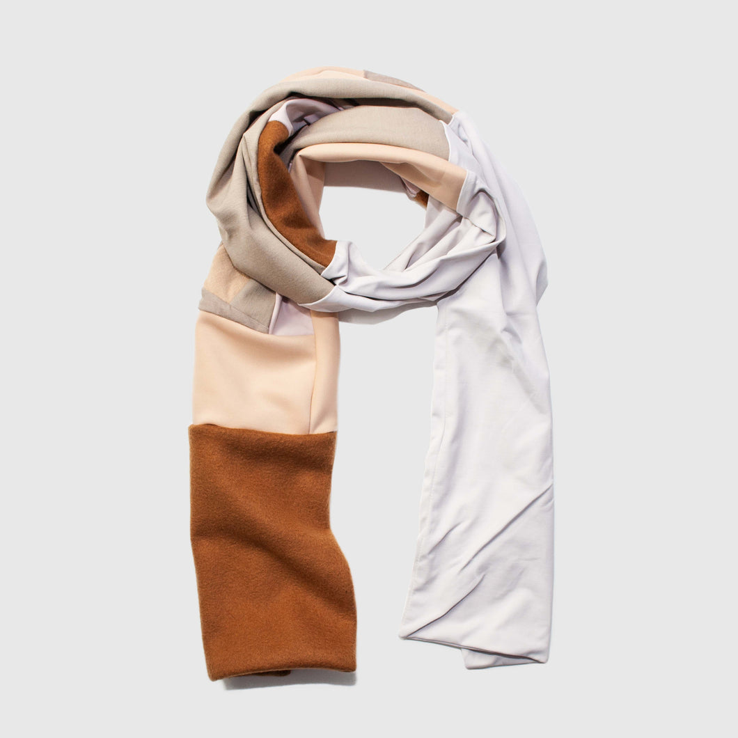 Khaki 'all-over reroll' scarf