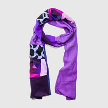 Load image into Gallery viewer, Purple &#39;all-over reroll&#39; scarf
