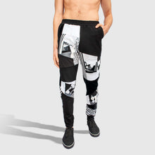 Load image into Gallery viewer, black + white  &#39;all-over reroll&#39; bundle (sweatshirt + jogger)
