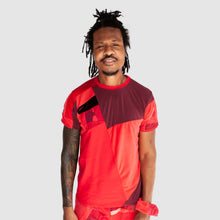 Load image into Gallery viewer, red t-shirt made by zero waste daniel a sustainable fashion brand in ny
