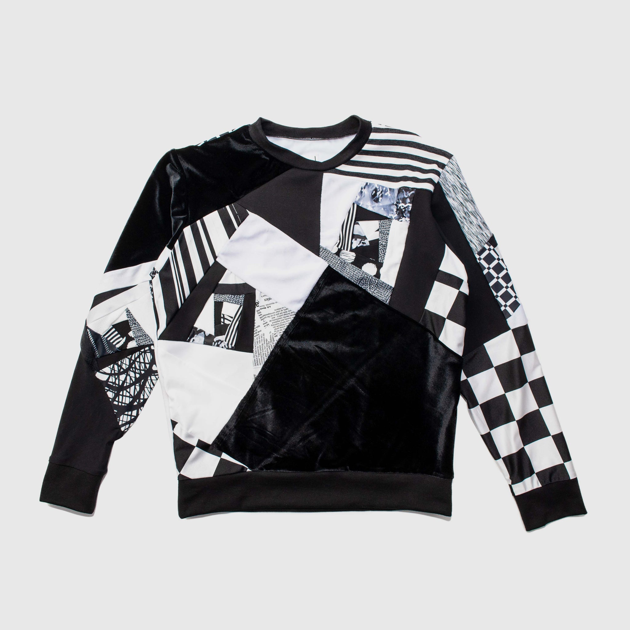black + white 'all-over reroll' sweatshirt – Zero Waste Daniel black + white 'all-over reroll' sweatshirt – Zero Waste Daniel