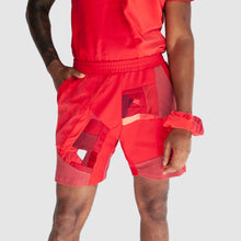 Load image into Gallery viewer, red short made by zero waste daniel a sustainable fashion brand in ny
