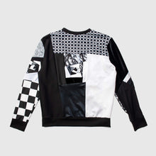 Load image into Gallery viewer, black + white &#39;all-over reroll&#39; sweatshirt
