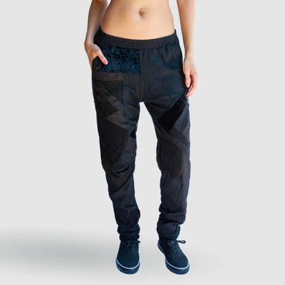 black 'all-over reroll' jogger