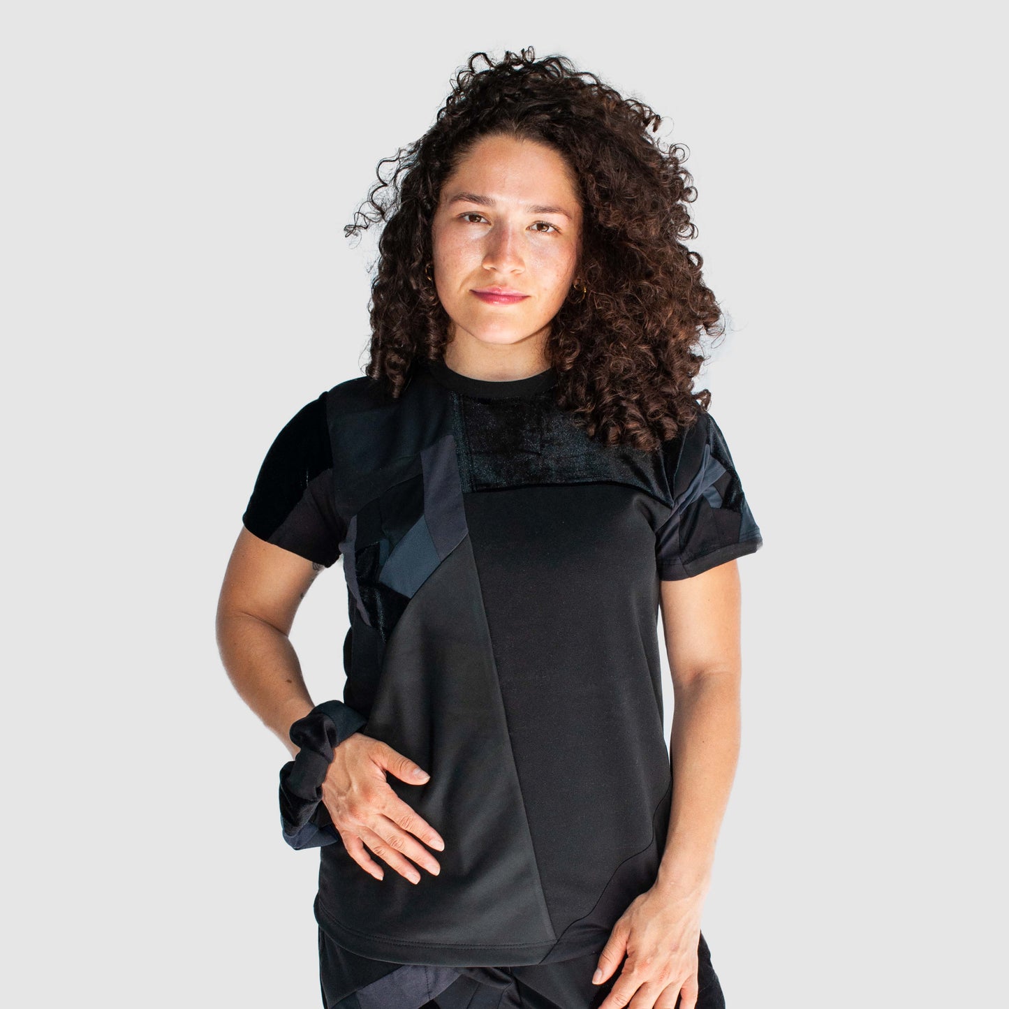 black 'all-over reroll' bundle (tee shirt + short)