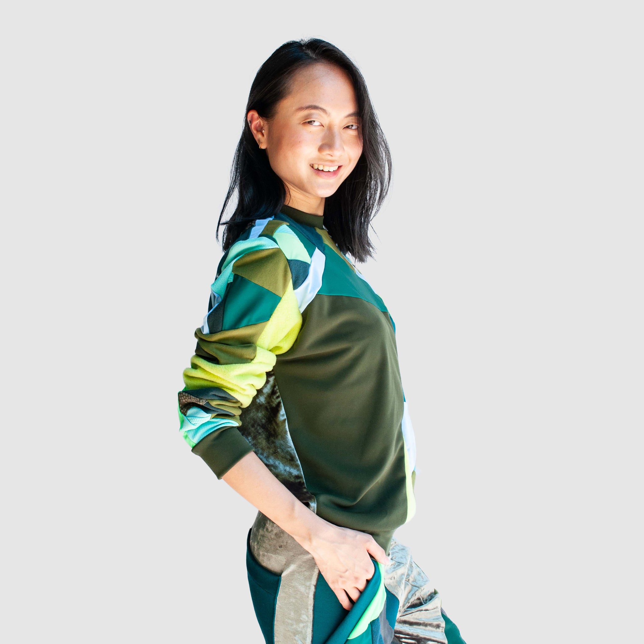 REDI サングラス　greenclothing green 'all-over reroll' sweatshirt – Zero Waste Daniel