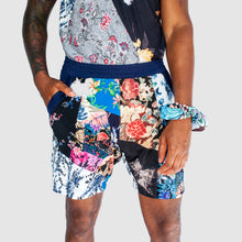 Load image into Gallery viewer, environmentally friendly floral shorts made in nyc
