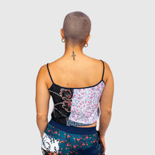 Load image into Gallery viewer, Mixed Floral &#39;all-over reroll&#39; cropped tank top
