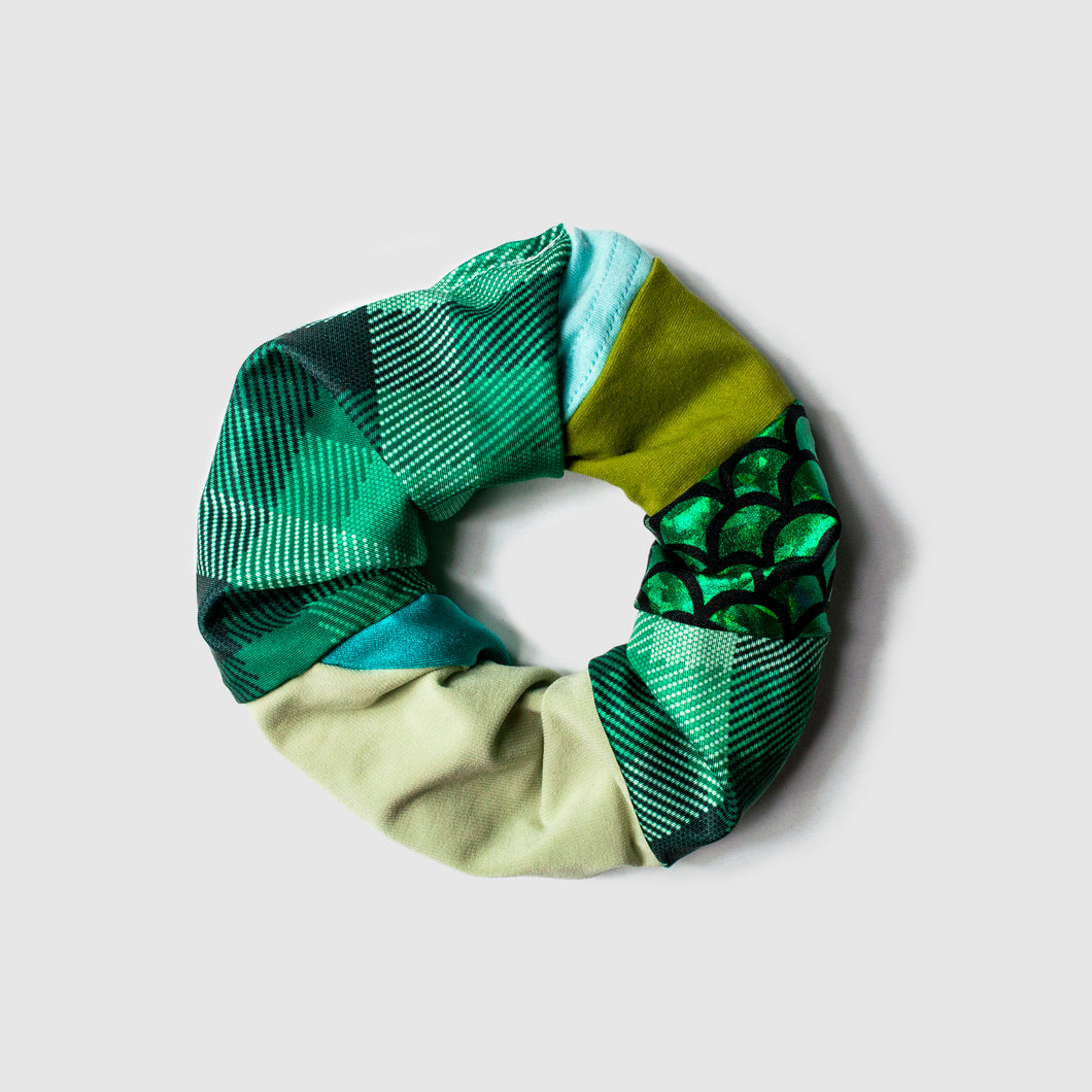 environmentally friendly green scrunchie  made in ny
